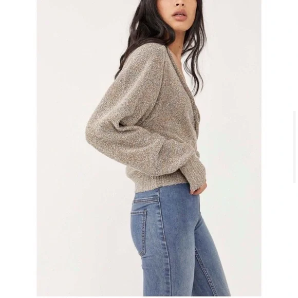 Free People Going for Gold Wrap sweater - Picture 2 of 6